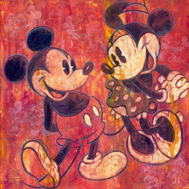 Cuadro en lienzo Mickey y Minnie Mouse: Edición limitada