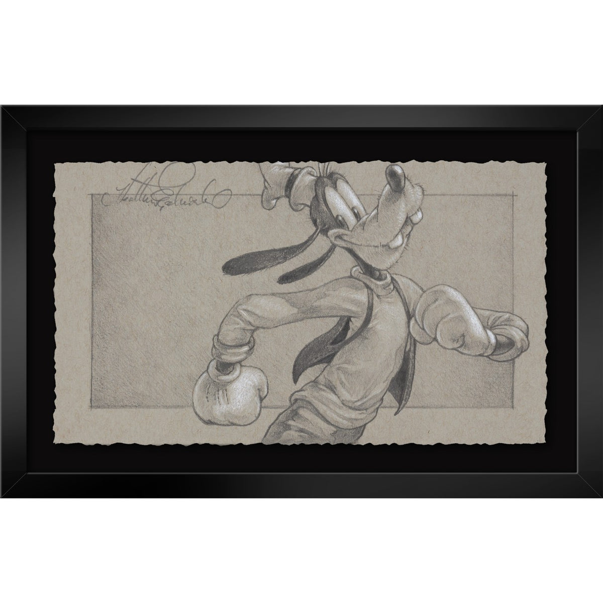 Cuadro enmarcado de Goofy «Things Not That Strange Are False»