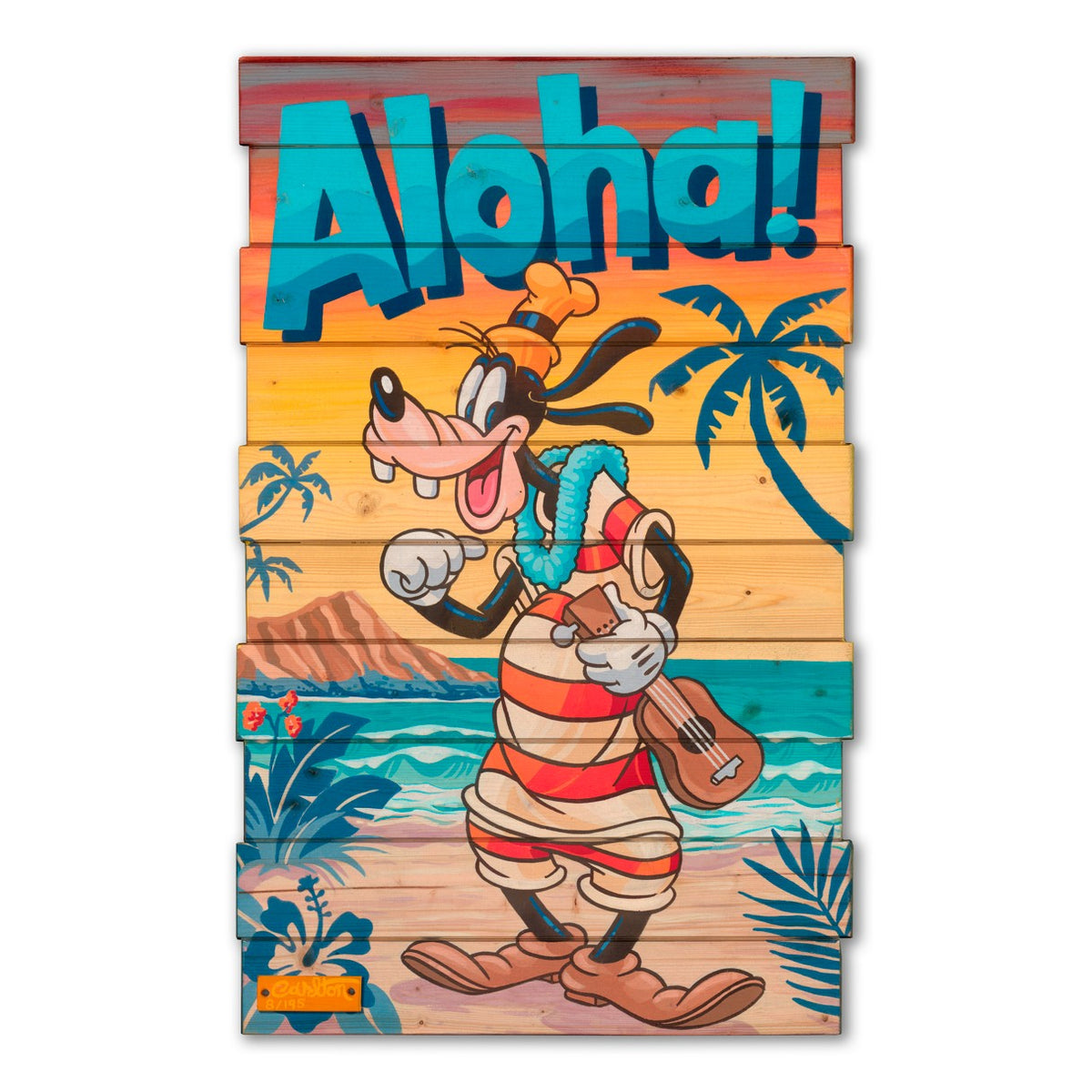 Cuadro de Goofy «A Goofy Aloha», edición firmada