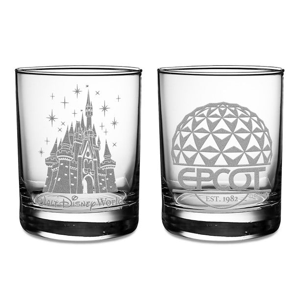 Set de vasos de vidrio personalizado de Walt Disney World