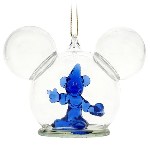 Adorno de vidrio de Mickey, aprendiz de brujo