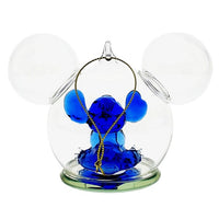 Adorno de vidrio Stitch con ícono de Mickey