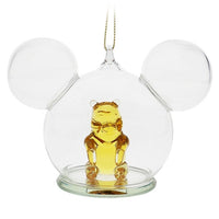 Adorno esférico personalizable de Winnie the Pooh con ícono de Mickey