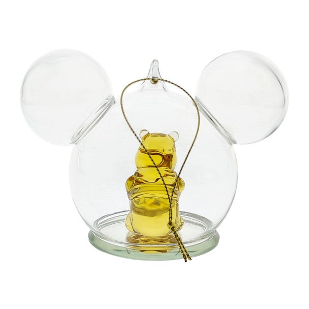 Adorno esférico personalizable de Winnie the Pooh con ícono de Mickey