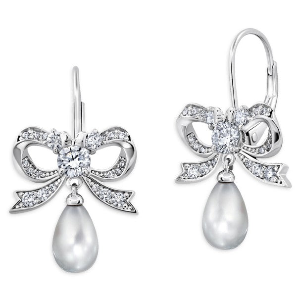 Aros de perla de concha de Minnie Mouse