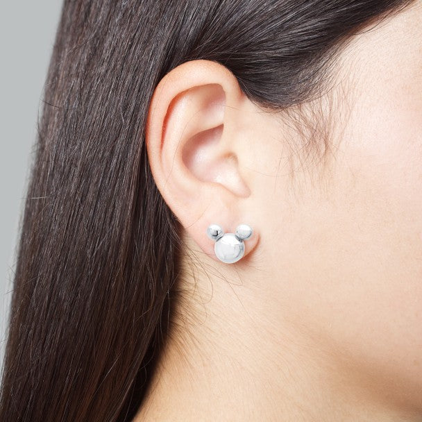 Aros de plata esterlina con ícono de Mickey Mouse