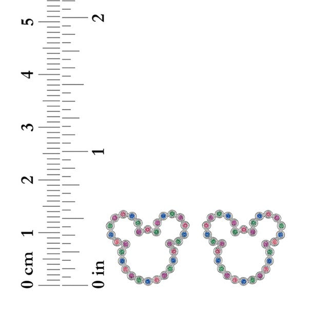 Aros con gemas multicolor de Mickey Mouse