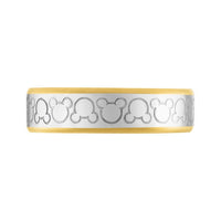 Anillo bicolor con ícono de Mickey Mouse