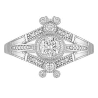 Anillo de diamantes de Mickey Mouse en oro blanco