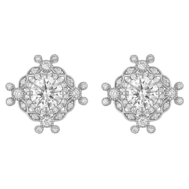 Aros de diamante con ícono de Mickey Mouse