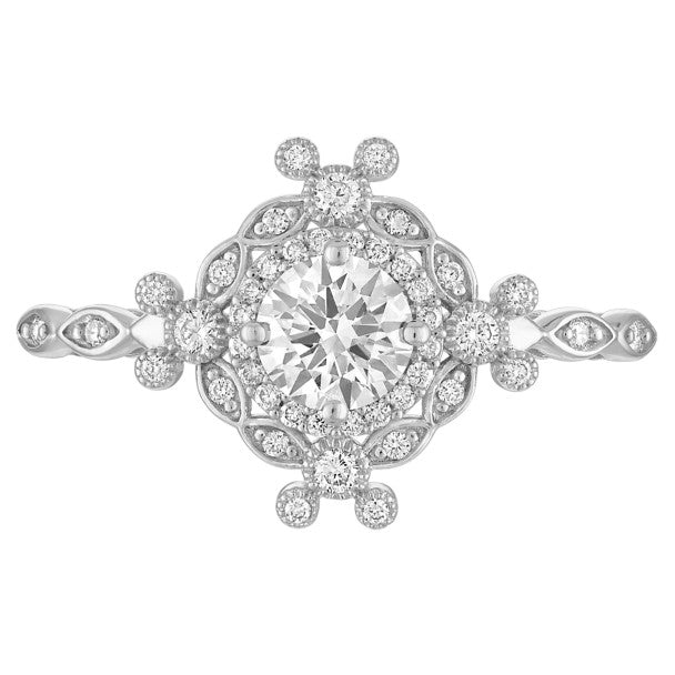 Anillo de diamante con ícono de Mickey Mouse