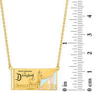 Collar con dije de librito de entradas de Disneyland