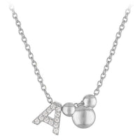Collar deslizante con inicial e ícono de Mickey Mouse