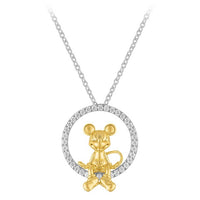 Collar con dije fijo de Mickey Mouse sentado