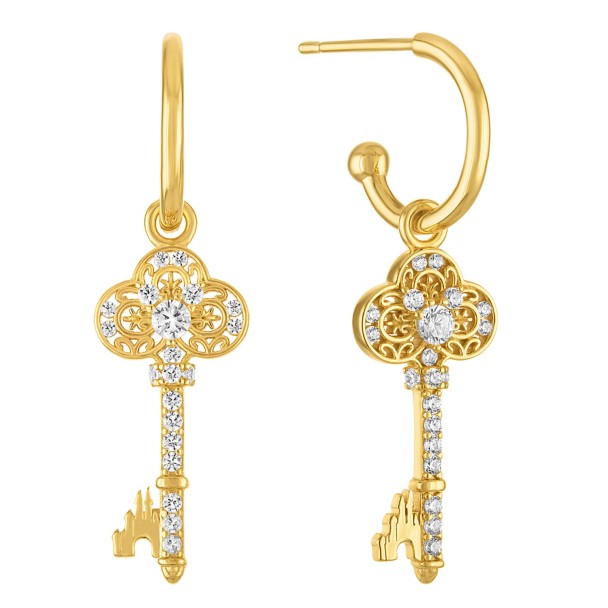 Aros de argolla semicircular con llave de Mickey Mouse