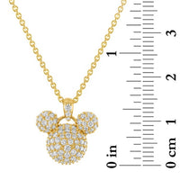 Collar de oro y diamantes pavé de Mickey Mouse