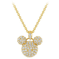 Collar de oro y diamantes pavé de Mickey Mouse