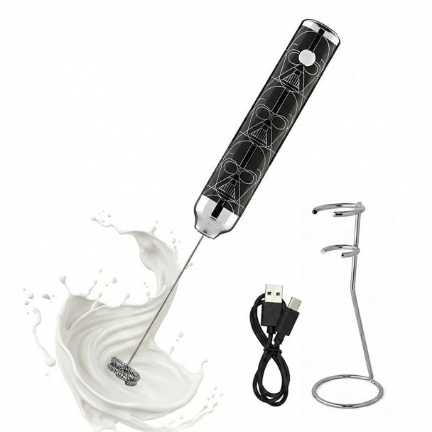 Espumador de leche de Darth Vader con soporte