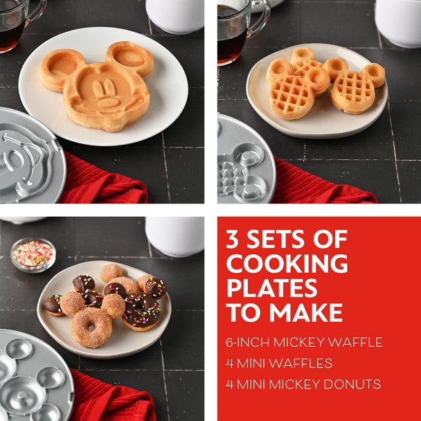 Máquina para hacer waffles y donas de Mickey Mouse
