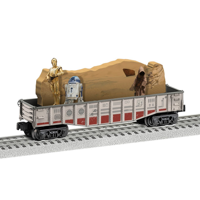 Vagón góndola de tren Star Wars con droides