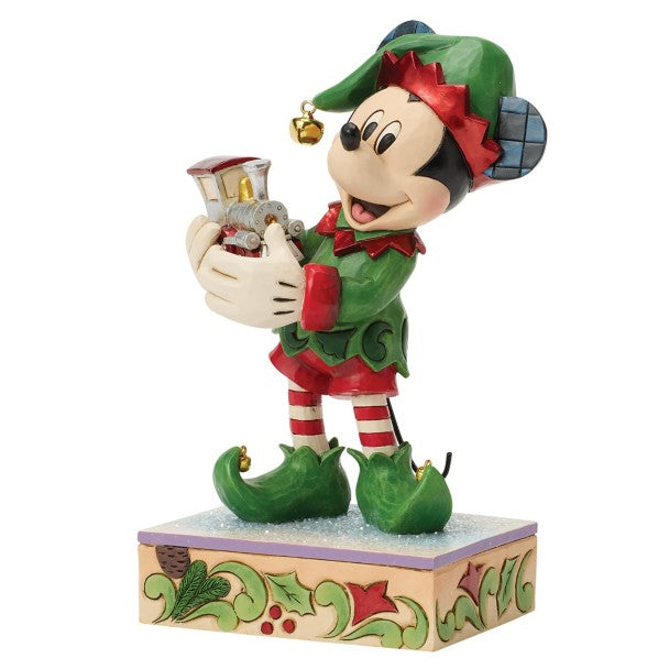 Figura Mickey Mouse “Elf on Track” de Jim Shore