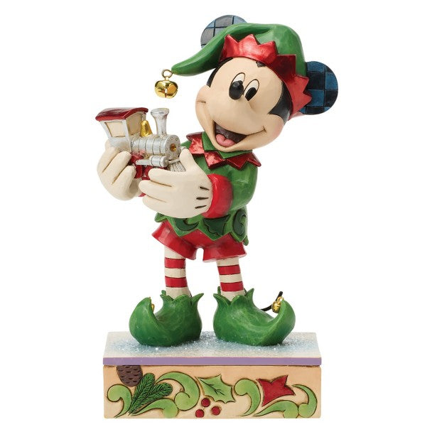 Figura Mickey Mouse “Elf on Track” de Jim Shore