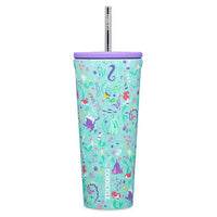 La Sirenita: vaso de acero inoxidable con bombilla