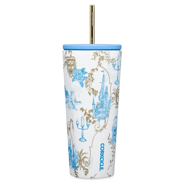 Vaso Beauty and the Beast de acero inoxidable con bombilla