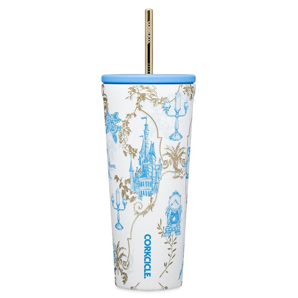 Vaso Beauty and the Beast de acero inoxidable con bombilla