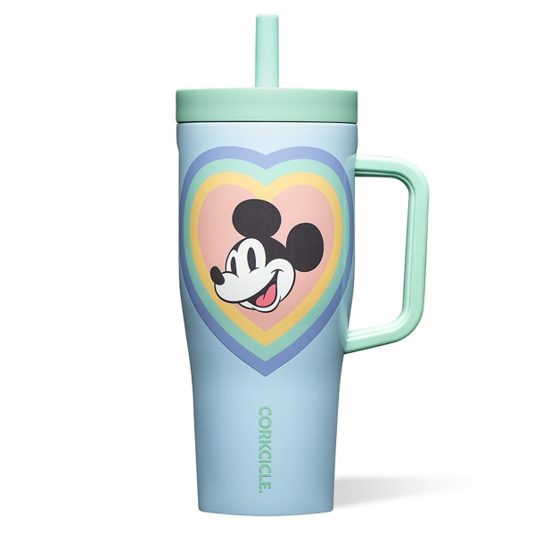 Vaso de acero inoxidable de Mickey Mouse con bombilla, 590 ml