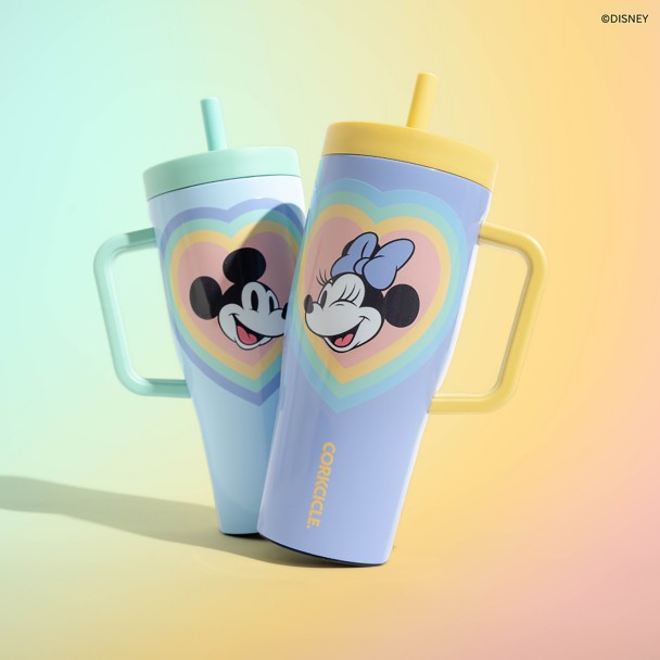 Vaso Minnie Mouse de acero inoxidable con bombilla