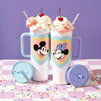Vaso de acero inoxidable de Mickey Mouse con bombilla, 1,18 L