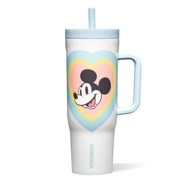 Vaso de acero inoxidable de Mickey Mouse con bombilla, 1,18 L