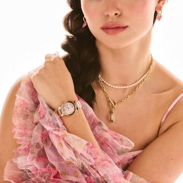 Set de reloj y pin de Belle | La Bella y la Bestia