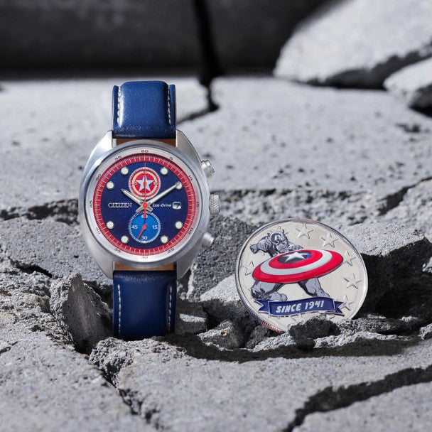 Set de reloj y moneda del 85.º aniversario de Captain America