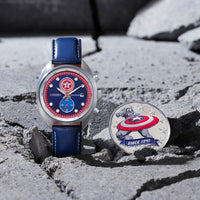 Set de reloj y moneda del 85.º aniversario de Captain America