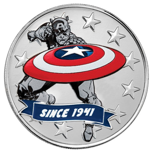 Set de reloj y moneda del 85.º aniversario de Captain America