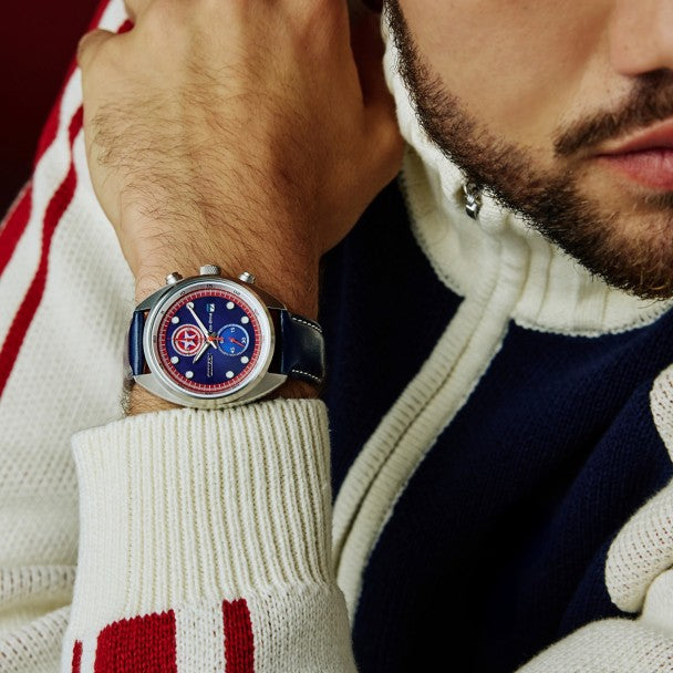 Set de reloj y moneda del 85.º aniversario de Captain America