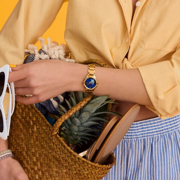 Reloj de Stitch con diseño de piña