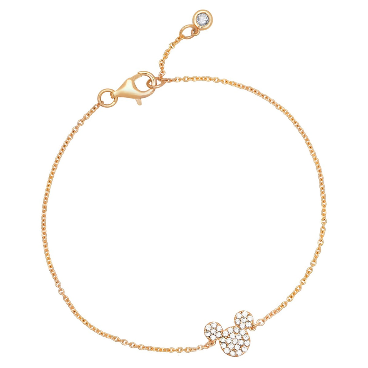 Pulsera ícono de Mickey Mouse en tono dorado