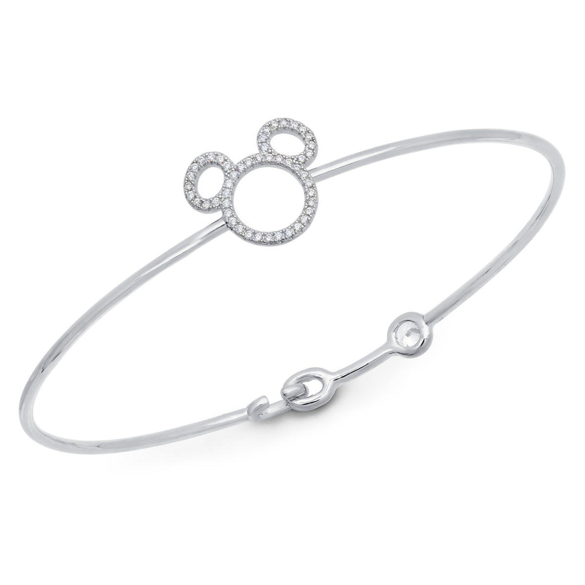 Pulsera rígida de Mickey Mouse en platino