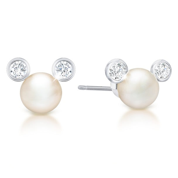 Aros de perla de Mickey Mouse