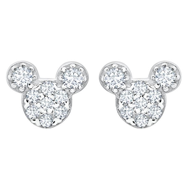 Aros tipo botón con ícono de Mickey Mouse para niños