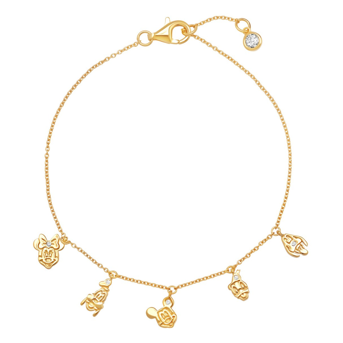 Pulsera con dijes de Mickey Mouse y sus amigos