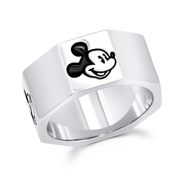 Anillo octagonal de Mickey Mouse para hombre