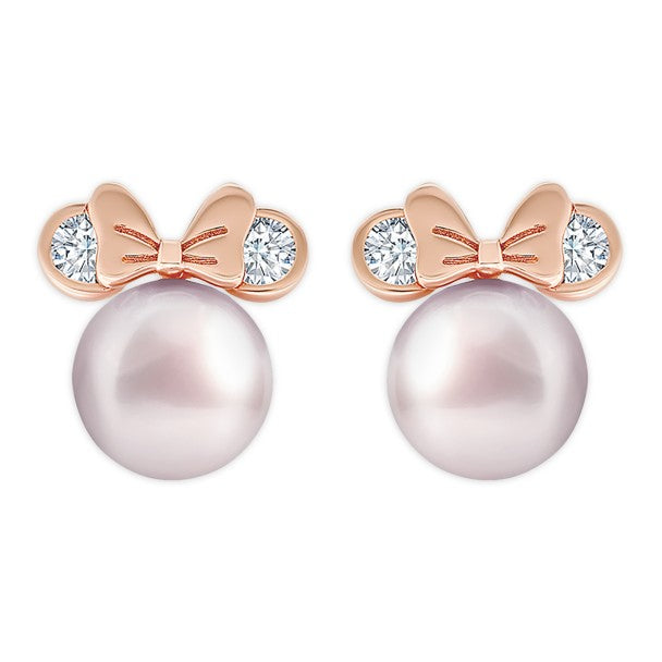 Aros de perlas con Minnie Mouse