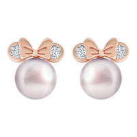 Aros de perlas con Minnie Mouse