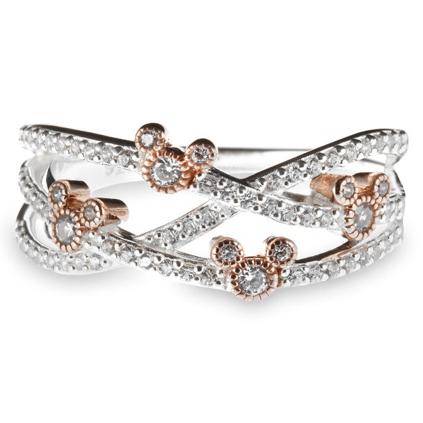Anillo entrecruzado de Mickey Mouse