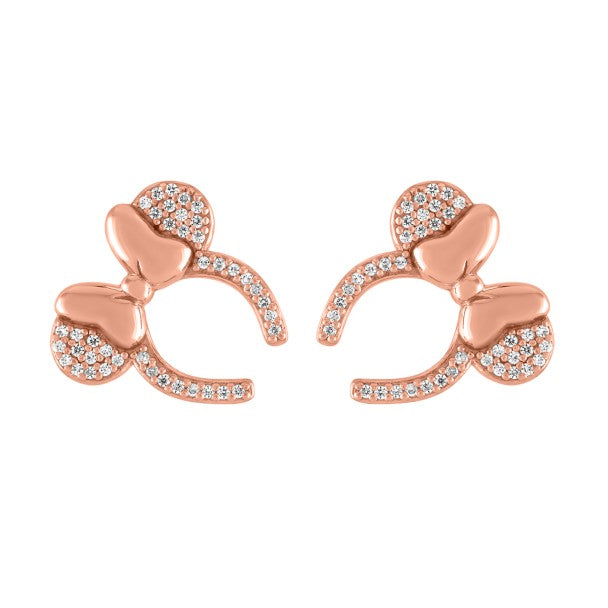 Aros de poste con diadema de Minnie Mouse