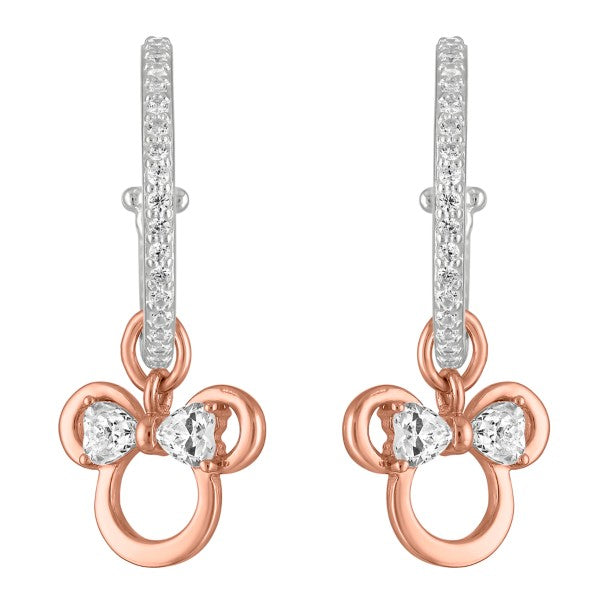 Aros de argolla con ícono de Minnie Mouse